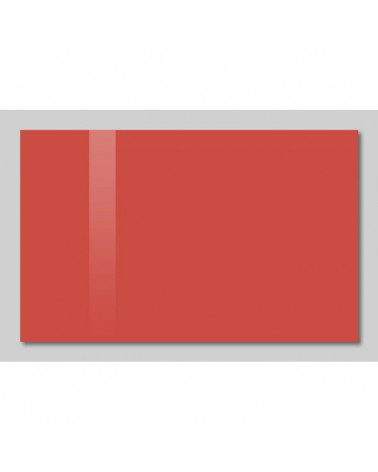 Firemní skleněná magnetická tabule - červená korálová Smatab®