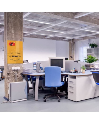 Skleněná pracovní a kancelářská tabule - žlutá neapolská Smatab®
