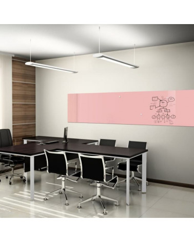 Skleněná pracovní a kancelářská tabule - růžová tělová Smatab®