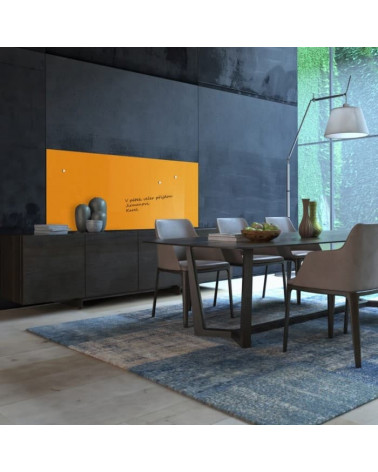 Žlutá neapolská skleněná magnetická tabule nalepovací na zeď Smatab®