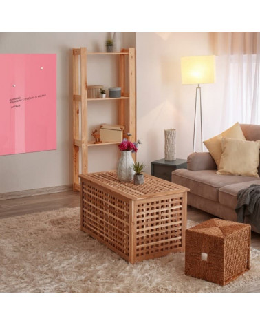 Skleněná magnetická tabule nalepovací na zeď - růžová perlová Smatab®