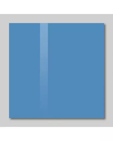 Skleněná magnetická tabule nalepovací na zeď - modrá coelinová Smatab®