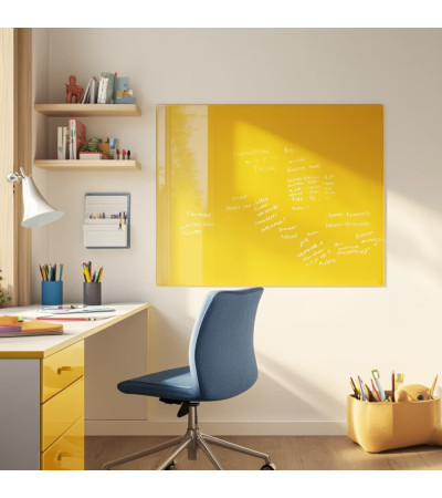 Žlutá neapolská skleněná magnetická tabule pro děti Smatab®