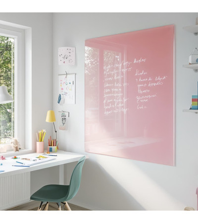 Skleněná magnetická tabule pro děti - růžová tělová Smatab®