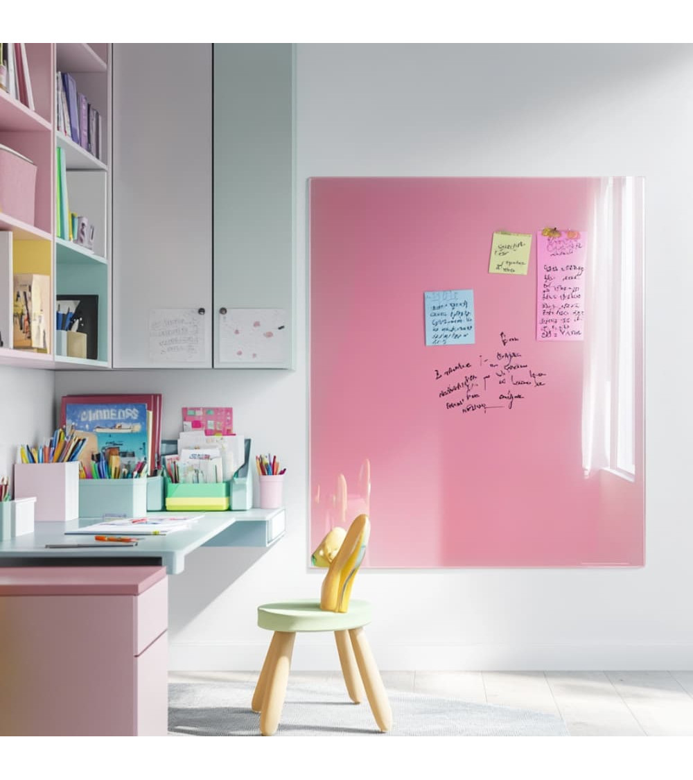 Skleněná magnetická tabule - růžová perlová Smatab®