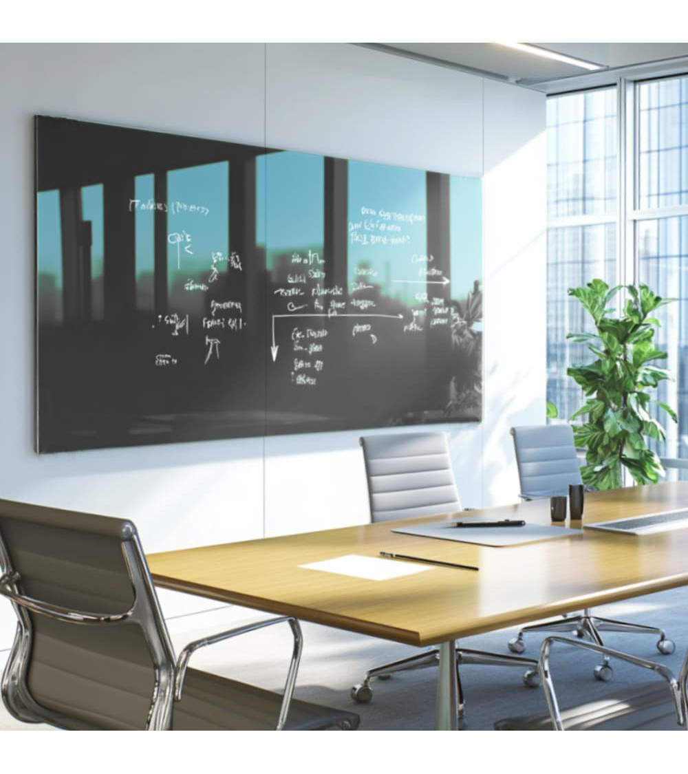 Skleněná pracovní a kancelářská tabule - šedá antracitová Smatab®