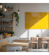 Skleněná magnetická tabule do restaurace - žlutá exotická Smatab®