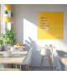 Skleněná magnetická tabule do restaurace - žlutá exotická Smatab®