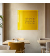 Skleněná magnetická tabule do restaurace - žlutá exotická Smatab®