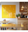 Skleněná magnetická tabule do restaurace - žlutá neapolská Smatab®
