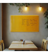 Skleněná magnetická tabule do restaurace - žlutá neapolská Smatab®