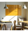 Skleněná magnetická tabule do restaurace - žlutá neapolská Smatab®