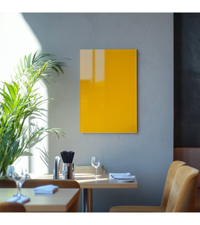 Skleněná magnetická tabule do restaurace - žlutá neapolská Smatab®