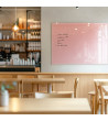 Skleněná magnetická tabule do restaurace - růžová tělová Smatab®