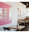 Skleněná magnetická tabule do restaurace - růžová perlová Smatab®
