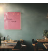 Skleněná magnetická tabule do restaurace - růžová perlová Smatab®