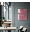 Skleněná magnetická tabule do restaurace - růžová perlová Smatab®