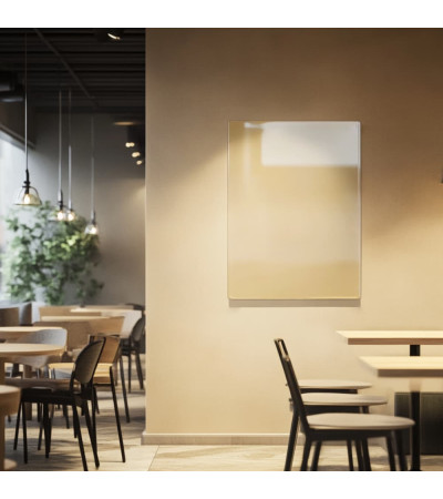 Skleněná magnetická tabule do restaurace - okrová umbra Smatab®