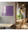 Skleněná magnetická tabule do restaurace - fialová kobaltová Smatab®