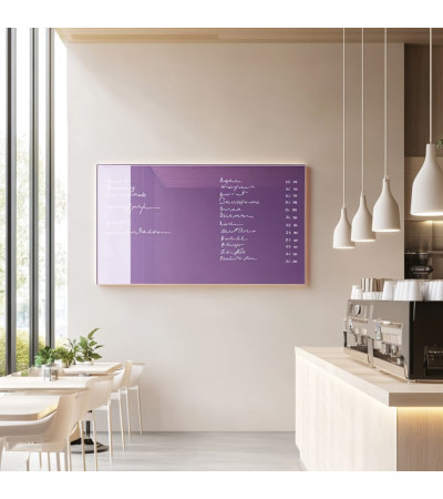 Skleněná magnetická tabule do restaurace - fialová kobaltová Smatab®