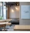 Skleněná magnetická tabule do restaurace - modrá královská Smatab®
