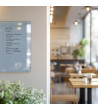 Skleněná magnetická tabule do restaurace - modrá královská Smatab®