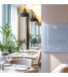 Skleněná magnetická tabule do restaurace - modrá královská Smatab®