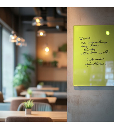 Skleněná magnetická tabule do restaurace - zelená pistáciová Smatab®