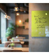 Skleněná magnetická tabule do restaurace - zelená pistáciová Smatab®