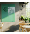 Skleněná magnetická tabule do restaurace - zelená veronesova Smatab®