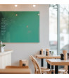 Skleněná magnetická tabule do restaurace - zelená veronesova Smatab®