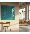 Skleněná magnetická tabule do restaurace - zelená smaragdová Smatab®