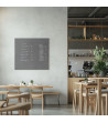 Skleněná magnetická tabule do restaurace - šedá paynova Smatab®
