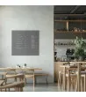 Skleněná magnetická tabule do restaurace - šedá paynova Smatab®