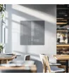 Skleněná magnetická tabule do restaurace - šedá paynova Smatab®