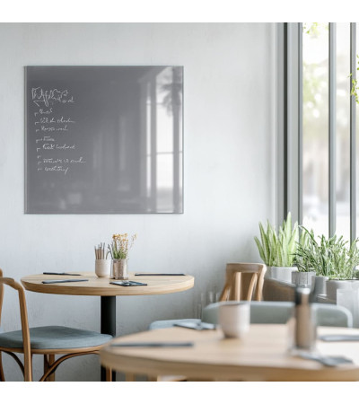 Skleněná magnetická tabule do restaurace - šedá paynova Smatab®