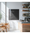 Skleněná magnetická tabule do restaurace - šedá antracitová Smatab®