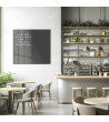 Skleněná magnetická tabule do restaurace - šedá antracitová Smatab®