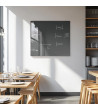 Skleněná magnetická tabule do restaurace - šedá antracitová Smatab®