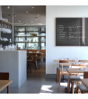 Skleněná magnetická tabule do restaurace - šedá antracitová Smatab®