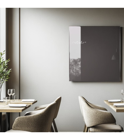 Skleněná magnetická tabule do restaurace - šedá antracitová Smatab®