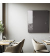 Skleněná magnetická tabule do restaurace - šedá antracitová Smatab®