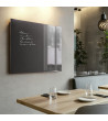 Skleněná magnetická tabule do restaurace - šedá antracitová Smatab®