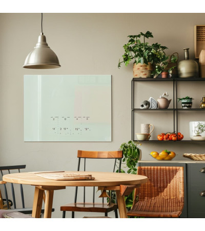 Bílá satinová skleněná magnetická tabule domácí Smatab®