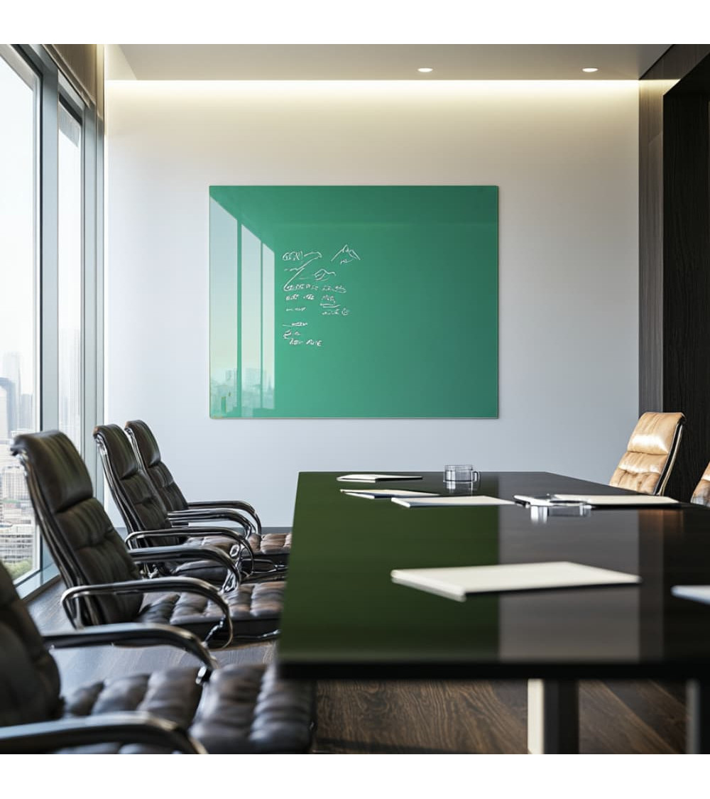 Zelená veronésova skleněná magnetická tabule na míru Smatab®