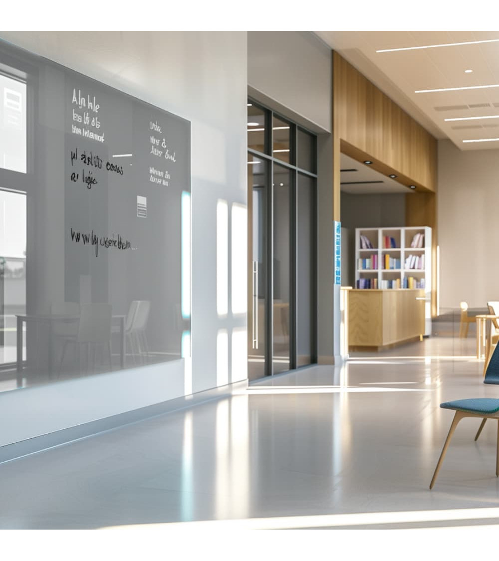 Šedá paynova skleněná magnetická tabule na míru Smatab®