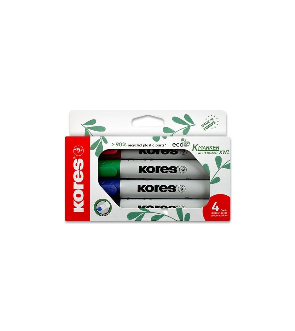 Popisovač Kores na tabule - 3mm, sada 4 ks Popisovač Kores na tabule - 3mm, sada 4 ks