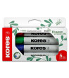 Popisovač Kores na tabule - 3mm, sada 4 ks