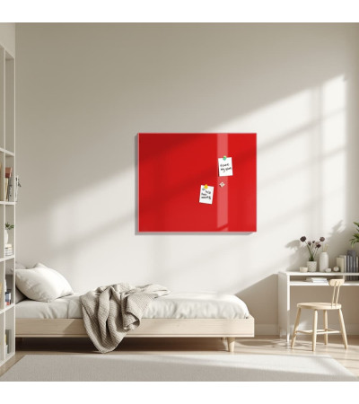 Skleněná magnetická tabule domácí - červená korálová Smatab®