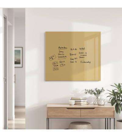 Skleněná magnetická tabule domácí - okrová umbra Smatab®